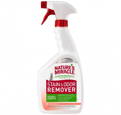 Спрей 8in1 Nature's Miracle Stain & Odor Remover Melon Burst Scent для видалення плям та запахів від кішок, з ароматом дині 946 мл 680210/6976