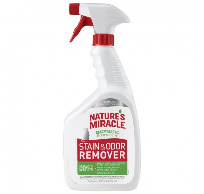 Спрей для видалення плям та запахів 8in1 Nature's Miracle Stain & Odor Remover від кішок 946 мл 680111/6974