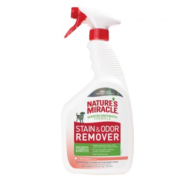 Спрей 8in1 Nature's Miracle Dog Stain&Odor Remover Spray Melon для усунення плям та запахів, з ароматом дині, 946 мл 680197/6966