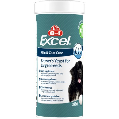 Пивні дріжджі 8in1 Excel Brewers Yeast Large Breed для собак великих порід 80 шт 661824