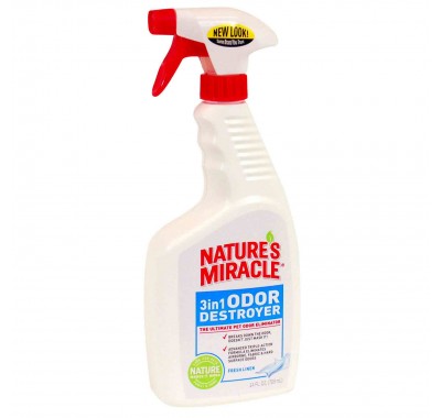 Знищувач запахів 8in1 Nature's Miracle 3in1 Odor Destroyer, спрей з ароматом свіжої білизни 710 мл 680195/5452
