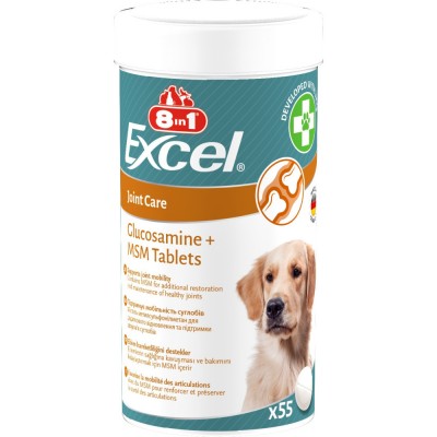 Хондропротектор для собак 8in1 Excel Glucosamine з MSM 55шт, 661831/4157
