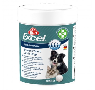 Пивні дріжджі для собак 8in1 Excel Brewers Yeast 260шт 661819