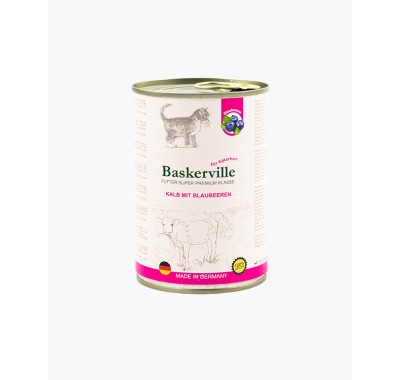 Консервированный корм для котят Baskerville телятина с черникой, 400г 21531/1797
