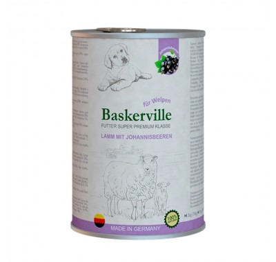 Консервированный корм для щенков Baskerville ягненок и смородина, 400г 21558/1780
