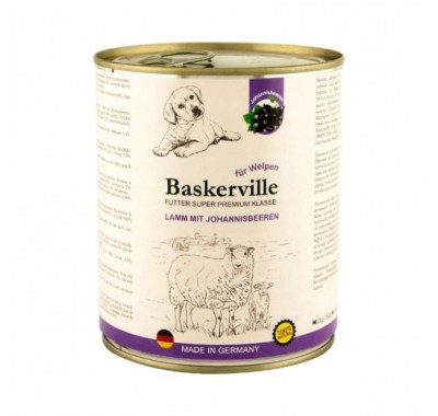 Консервований корм для цуценят Baskerville ягня та смородина, 800 г 21559/1902