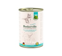 Консервований корм класу холістик для кішок Baskerville Оленина з кроликом та котячою м'ятою, 400г 21553/1865