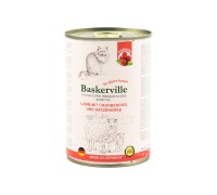 Консервированный корм для кошек Baskerville Sensitive ягненок с клюквой и кошачьей мятой, 400г 21555/1841