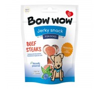 Ласощі для собак натуральні Снеки з яловичини у вигляді стейків "Bow WOW" Mira Mar, 80 г-15 шт/уп BW542