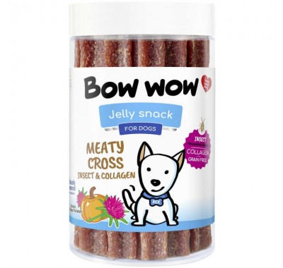 Ласощі для собак Жувальні палички з білком насекомим та колагеном "Bow WOW" Mira Mar, 12 см/340 г-18 шт/уп BW286
