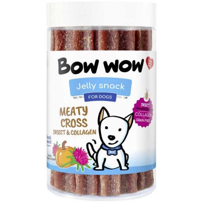 Ласощі для собак Жувальні палички з білком насекомим та колагеном "Bow WOW" Mira Mar, 12 см/340 г-18 шт/уп BW286