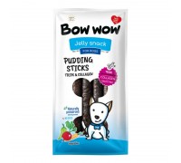 Ласощі для собак Пудингові Палички з рубцем, колагеном та овочами "Bow WOW" Mira Mar, 27-30 см - 6 шт/уп F363K