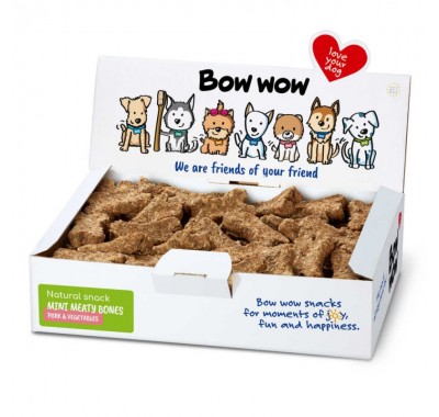 Ласощі для собак Міні-кісточки зі свининою та овочами "Bow WOW" Mira Mar, 1 кг/box BW669