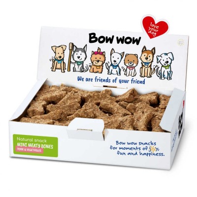 Ласощі для собак Міні-кісточки зі свининою та овочами "Bow WOW" Mira Mar, 1 кг/box BW669