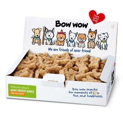 Ласощі для собак Міні-кісточки з м'ясом птиці та юккою "Bow WOW" Mira Mar, 900 гр/box BW369