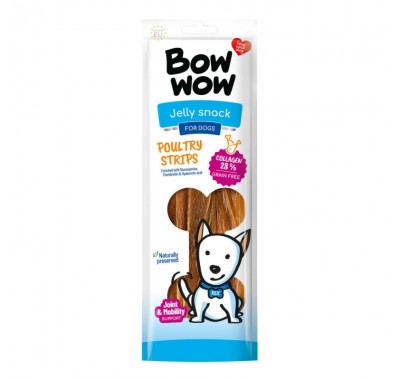 Ласощі для собак Смужки з яловичиною та птицею "Bow WOW" Mira Mar, 22 см-60 г BW426S
