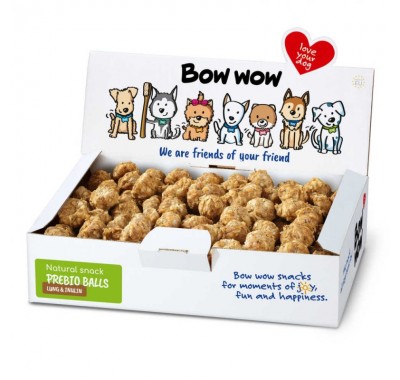Ласощі для собак В'ялені кульки з легкими та інуліном "Bow WOW" Mira Mar, 900 гр/box BW359