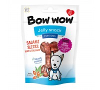 Ласощі для собак Слайси салямі з яловичиною та колагеном "Bow WOW" Mira Mar, 80 г-15 шт/уп BW437R