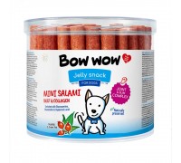 Ласощі для собак Палички міні-салямі з яловичиною та колагеном "Bow WOW" Mira Mar, 12 см-60 шт/уп BW465