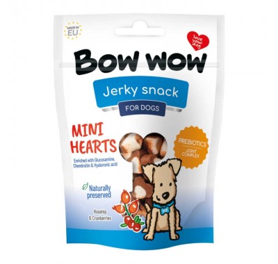 Ласощі для собак Міні-серця "Bow WOW" Mira Mar, 80 г - 15 шт/уп BW621