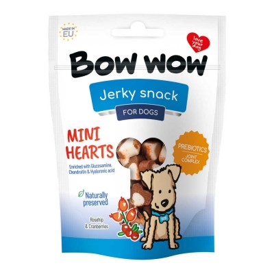 Ласощі для собак Міні-серця "Bow WOW" Mira Mar, 80 г - 15 шт/уп BW621