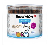 Ласощі для собак Палички Міні-салямі з птицею та печивом "Bow WOW" Mira Mar, 12 см-60 шт/уп BW466