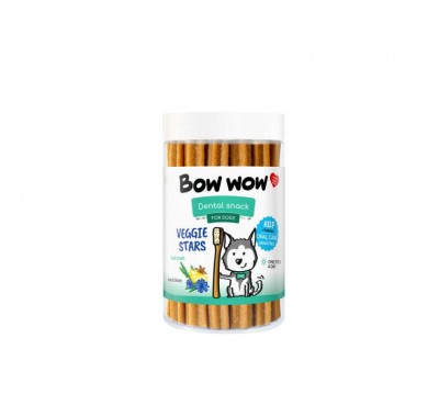Ласощі для собак Палички із зеленню та інуліном Dental "Bow WOW" Mira Mar, 12 см/400 г-20 шт/уп BW920