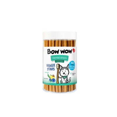 Ласощі для собак Палички із зеленню та інуліном Dental "Bow WOW" Mira Mar, 12 см/400 г-20 шт/уп BW920