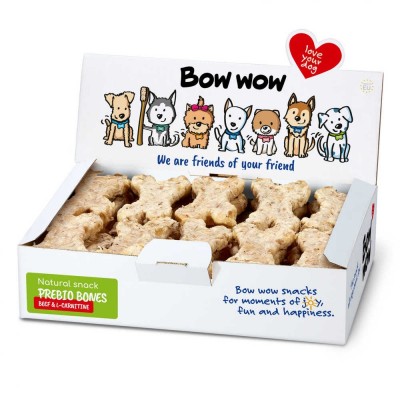 Ласощі для собак Кісточки з яловичиною та L-карнітином "Bow WOW" Mira Mar, 30 шт/уп BW305А