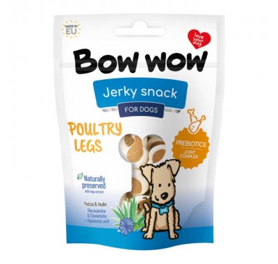 Ласощі для собак Снеки з куркою у вигляді курячої ніжки "Bow WOW" Mira Mar, 80 г-15 шт/уп BW135