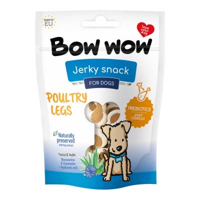 Ласощі для собак Снеки з куркою у вигляді курячої ніжки "Bow WOW" Mira Mar, 80 г-15 шт/уп BW135