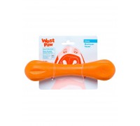 West Paw Hurley Dog Bone Іграшка для собак, помаранчева 21см