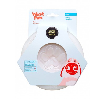 West Paw Zisc Flying Disc Игрушка для собак фрисби, люминисцентная 22см 