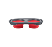 Dexas Pet Feeder Двойная Складная миска для собак и кошек 600 мл, красная