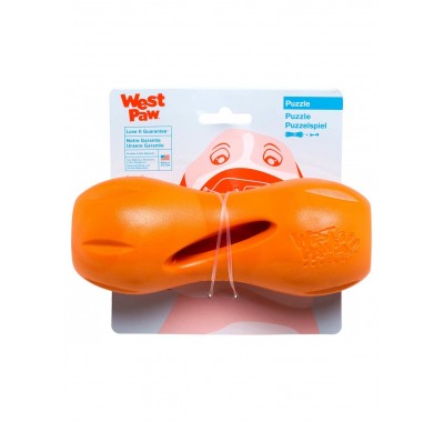 West Paw Qwizl Treat Toy Іграшка для собак, помаранчева 14см 