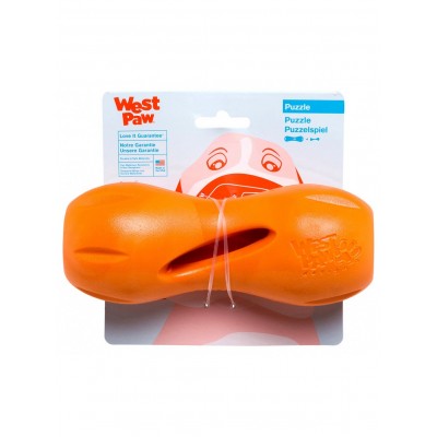West Paw Qwizl Treat Toy Игрушка для собак,оранжевая 14см