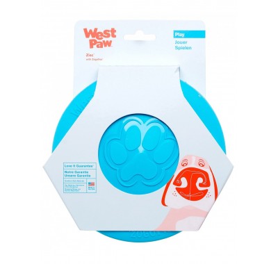 West Paw Zisc Flying Disc Игрушка для собак, голубая 17см 