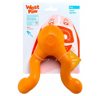 West Paw Tizzi Dog Toy Іграшка для собак, помаранчева 11см 