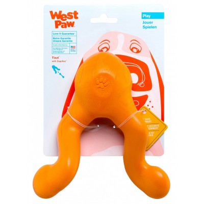 West Paw Tizzi Dog Toy Іграшка для собак, помаранчева 11см