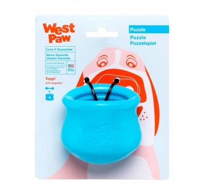 West Paw Toppl Treat Toy Іграшка для собак, блакитна 10см 
