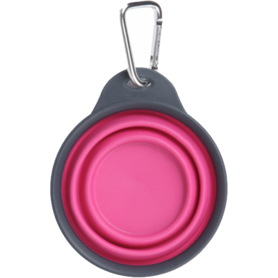 Dexas Collapsible Travel Cup Дорожня миска складна з карабіном 240 мл, рожева