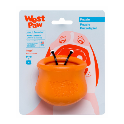 West Paw Toppl Treat Toy Іграшка для собак, помаранчева 10см