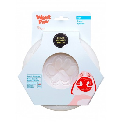 West Paw Zisc Flying Disc Игрушка для собак фрисби, люминисцентная 17см