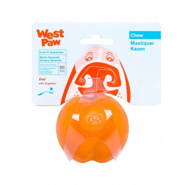 West Paw Jive Dog Ball Игрушка для собак, оранжевая 5см 