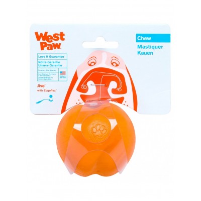 West Paw Jive Dog Ball Игрушка для собак, оранжевая 5см
