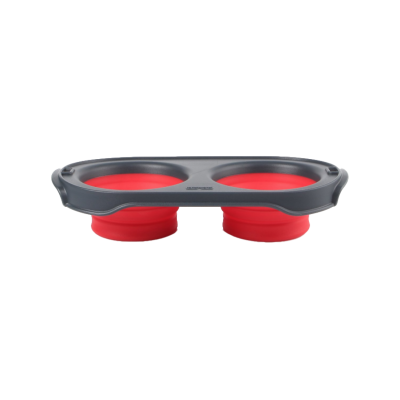 Dexas Pet Feeder Подвійна Складана миска для собак та котів1200 мл, червона
