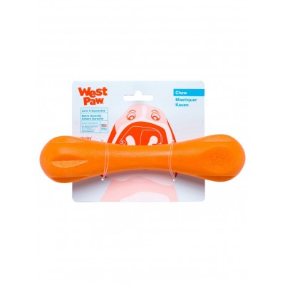 West Paw Hurley Dog Bone Игрушка для собак, оранжевая 11см