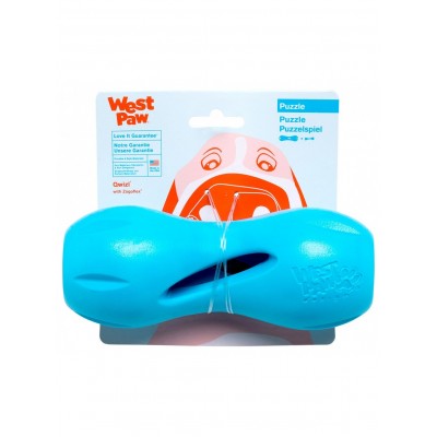 West Paw Qwizl Treat Toy Игрушка для собак, голубая 17см