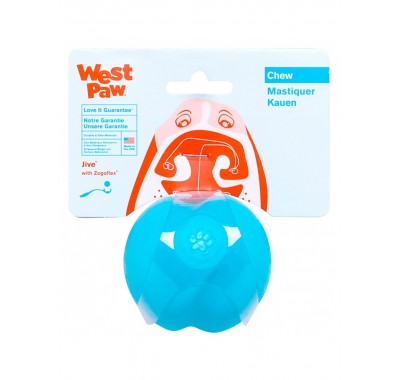 West Paw Jive Dog Ball Игрушка для собак, голубая 8см 