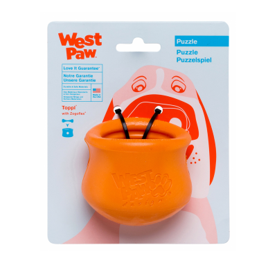 West Paw Toppl Treat Toy Іграшка для собак, помаранчева 8см 